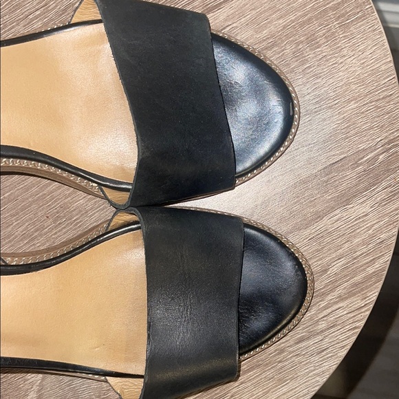 Franco Sarto 100% Leather Black Women's Sandals - Picture 6 of 11